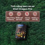 Bao cao su Shell Dragon Fire - Hộp 5 bao gai, bi nổi lớn + 5 bao Shell Performax (Hộp 10 cái) | S Shop