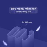 Bao cao su Shell Bigtime - Size 54mm, siêu mỏng, kéo dài thời gian - Hộp 10 cái | S Shop