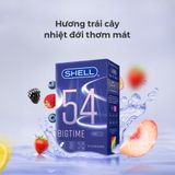 Bao cao su Shell Bigtime - Size 54mm, siêu mỏng, kéo dài thời gian - Hộp 10 cái | S Shop