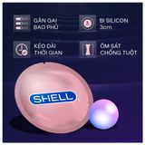 Bao cao su Shell Giant Entering gân nổi, bi tăng 3cm - Hộp 10 cái | Gian Hàng Chính Hãng