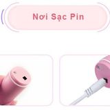 Dương Vật Giả Rung Xoay Pin Sạc Tai Thỏ Mizzzee