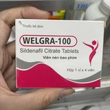 Viên uống hỗ trợ cường tăng sinh lý Welgra 100 Hộp 1 vỉ x 4 viên Chính hãng