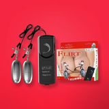 Trứng rung đôi kết hợp kẹp núm vú siêu kích thích