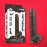 Dương vật giả nâu đen châu phi Lovetoy Sliding Skin Dual Layer 23cm