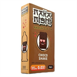 Bao cao su siêu mỏng kéo dài thời gian che tên Nakanishi 0.03 Chocolate 4 cái chính hãng