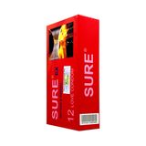 Bao cao su siêu mỏng kéo dài thời gian Sure Đỏ 12 cái che tên chính hãng