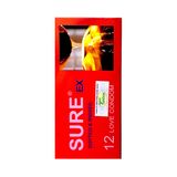 Bao cao su siêu mỏng kéo dài thời gian Sure Đỏ 12 cái che tên chính hãng