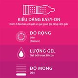 Bao cao su siêu mỏng kéo dài thời gian Durex Pleasuremax 3 cái che tên chính hãng
