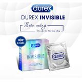 Bao cao su siêu mỏng kéo dài thời gian Durex Invisible 3 cái che tên chính hãng