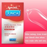 Bao cao su siêu mỏng kéo dài thời gian Juncai Feel Ultra Thin 10 cái che tên chính hãng