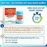 (Fullbox) PEP72h-ARV ACRIPTEGA ngừa HIV 72h và là ARV ức chế virut HIV Chính hãng