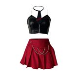 Váy Cosplay Thư Ký Đỏ Đen Khéo Léo - Đồ Ngủ Quyến Rũ Cho Fan Anime, Phối Đồ Tiệc Tùng, Độc Đáo, Nữ Tính 665494