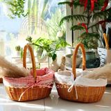 Giỏ mây picnic nhỏ xinh phụ kiện chụp ảnh dã ngoại, noel, decor tết cho các nàng