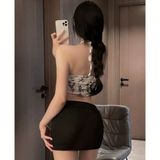 Bộ Đồ Ngủ Yếm Hình Lá Tre Quyến Rũ - Thiết Kế Độc Đáo Nguyên Liệu Mềm Mại Cho Nữ - Trang Phục Thời Trang Thư Giãn 665444
