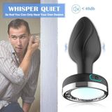 Phích cắm hậu môn đèn LED rung 12 chế độ, điều khiển từ xa