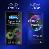 Bao cao su kéo dài tạo cảm giác chân thật Durex Extended Pleasure nhập khẩu quốc tế hộp 12 cái