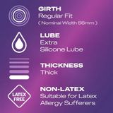 Bao cao su không chứ latex tạo cảm giác chân thật Durex Latex Free nhập khẩu quốc tế hộp 24 cái