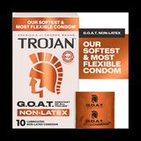 Bao cao su TROJAN G.O.A.T. NON-LATEX LUBRICATED CONDOMS Tính năng Không Mùi, Mỏng Vừa 10 Cái