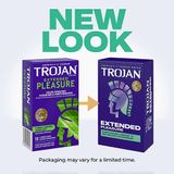 Bao cao su TROJAN™ EXTENDED PLEASURE CONDOMS Kéo Dài Tăng Khoái Cảm 12 Cái
