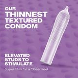Bao cao su TROJAN™ BARESKIN™ STUDDED CONDOMS Mỏng Và Gai 10 Cái