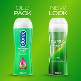 Gel trơn cao cấp nhập khẩu Durex 2 in 1 Soothing Aloe Vera Massage Water Based Lube 200 ml Làm Dịu Da Với Lô Hội Dạng Nước 200ml chính hãng