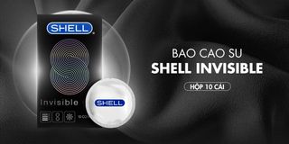 Bao Cao Su Siêu Mỏng Tăng Cường Thời Gian Shell Invisible Chống Tuột Hộp 10 Cái 