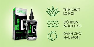 Gel Bôi Trơn Silicon Cửa Sau Shell Supermen Aloe Vera Chai 90ml