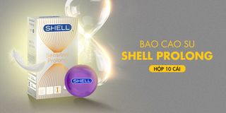 Bao Cao Su Siêu Mỏng Kéo Dài Thời Gian  Shell Prolong Hương Vani Hộp 10 Cái 487734