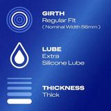Bao cao su dày hơn để tăng độ bảo vệ nhập Durex Originals Extra Safe khẩu quốc tế hộp 12 cái