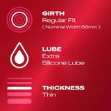 Bao cao su mỏng, nhiều gel Durex Thin Feel Extra Lube nhập khẩu quốc tế hộp 12 cái