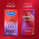 Bao cao su mỏng, nhiều gel Durex Thin Feel Extra Lube nhập khẩu quốc tế hộp 12 cái
