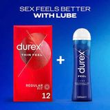 Bao cao su mỏng, bản rộng Durex Thin Feel Wide Fit nhập khẩu quốc tế hộp 12 cái