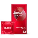 Bao cao su mỏng, size tiêu chuẩn Durex Thin Feel Regular nhập khẩu quốc tế hộp 12 cái