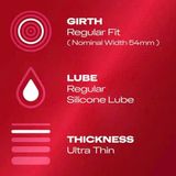 Bao cao su mỏng, size tiêu chuẩn Durex Thin Feel Regular nhập khẩu quốc tế hộp 12 cái