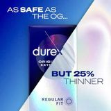 Bao cao su trần như không, siêu mỏng, bản rộng Durex Nude Ultra Thin Wide Fit nhập khẩu quốc tế hộp 24 cái