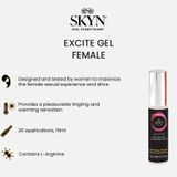 Gel bôi trơn nhập khẩu kích thích cho nữ SKYN® Excite Gel For Women mùi hương tự nhiên chai 15ml