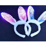 Tai Thỏ Có Đèn Chớp - Phụ Kiện Hóa Trang Nữ Độc Đáo Cho Tiệc Halloween và Lễ Hội - Tai LED Nhấp Nháy Dễ Thương 665275