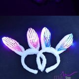Tai Thỏ Có Đèn Chớp - Phụ Kiện Hóa Trang Nữ Độc Đáo Cho Tiệc Halloween và Lễ Hội - Tai LED Nhấp Nháy Dễ Thương 665275