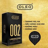 Bao Cao Su Oleo 0.02 Liberation Siêu Mỏng Nhiều Gel – Hộp 10 Cái