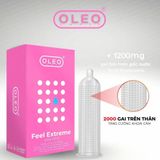 Bao Cao Su Oleo 0.02 Feel Extreme 2000 Gai Toàn Thân, Nhiều Gel - Hộp 10 Cái