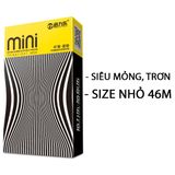 Bao Cao Su HBM Mini Thin Size Nhỏ 46mm, Siêu Mỏng Nhiều Gel - Hộp 10 Cái
