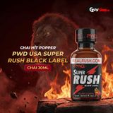 Chai hít tăng khoái cảm Popper PWD USA Super Rush Black Label - Chai 30ml chính hãng 620594