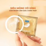 Bao cao su Durex Fetherlite Feel - Siêu mỏng, nhiều gel bôi trơn - Hộp 12 cái