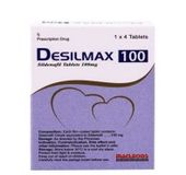 Viên uống tăng cường sinh lý nam Desilmax 100 hộp 1 vỉ x 4 viên chính hãng