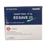 Viên uống tăng cường sinh lý nam EDSAVE 20 Tadanafil Tablels 20mg hộp 1 vỉ x 4 viên chính hãng