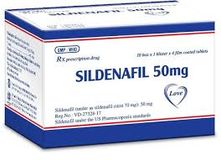 Viên uống tăng cường sinh lý nam Sildefil 50mg Love hộp 1 vỉ x 4 viên chính hãng