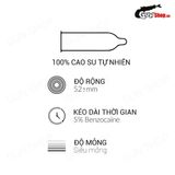 (Hộp 10 Cái) Bao cao su OLO 0.01 Đồng hồ xanh - Kéo dài thời gian, hương vani chính hãng 742832