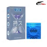 (Hộp 10 Cái) Bao cao su OLO 0.01 Đồng hồ xanh - Kéo dài thời gian, hương vani chính hãng 742832