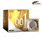 Bao cao su OLO 0.01 Zero Vàng - Siêu mỏng, gân và hạt (Hộp 10 Cái)
