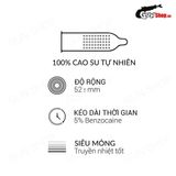  Bao cao su OLO 0.01 Ống Phật Tròn Performa - Gân gai, siêu mỏng 